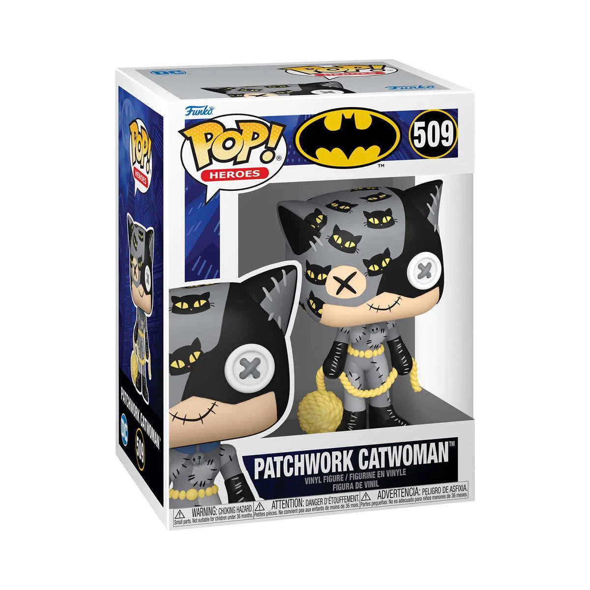 DC Comics Patchwork Catwoman Funko Pop! Vinyl Figure #509 - Collectible Batman Villain Toy for Display & Gifts