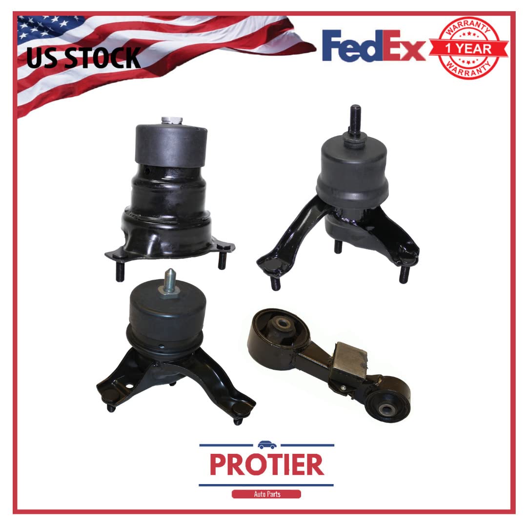 Westar 4PCS Engine & Transmission Mount Set Compatible with Toyota Camry L4 2.5L 2494cc Gas 2012-2017 - Smooth Ride & Vibration Reduction for Daily Commute & Highway Driving