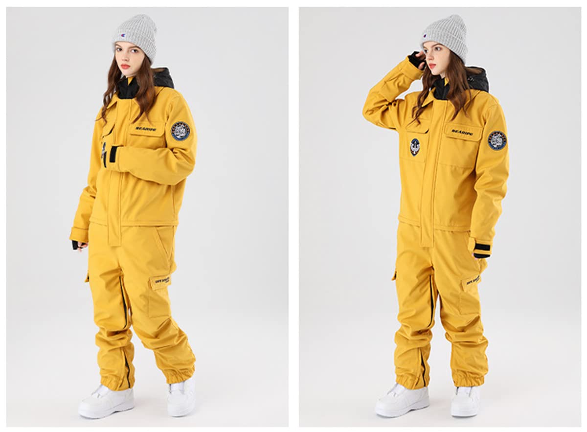 **Women's & Men's Insulated Waterproof Ski Suits - Winter Warm One-Piece Snow Jumpsuit for Skiing, Snowboarding & Outdoor Snow Sports**
