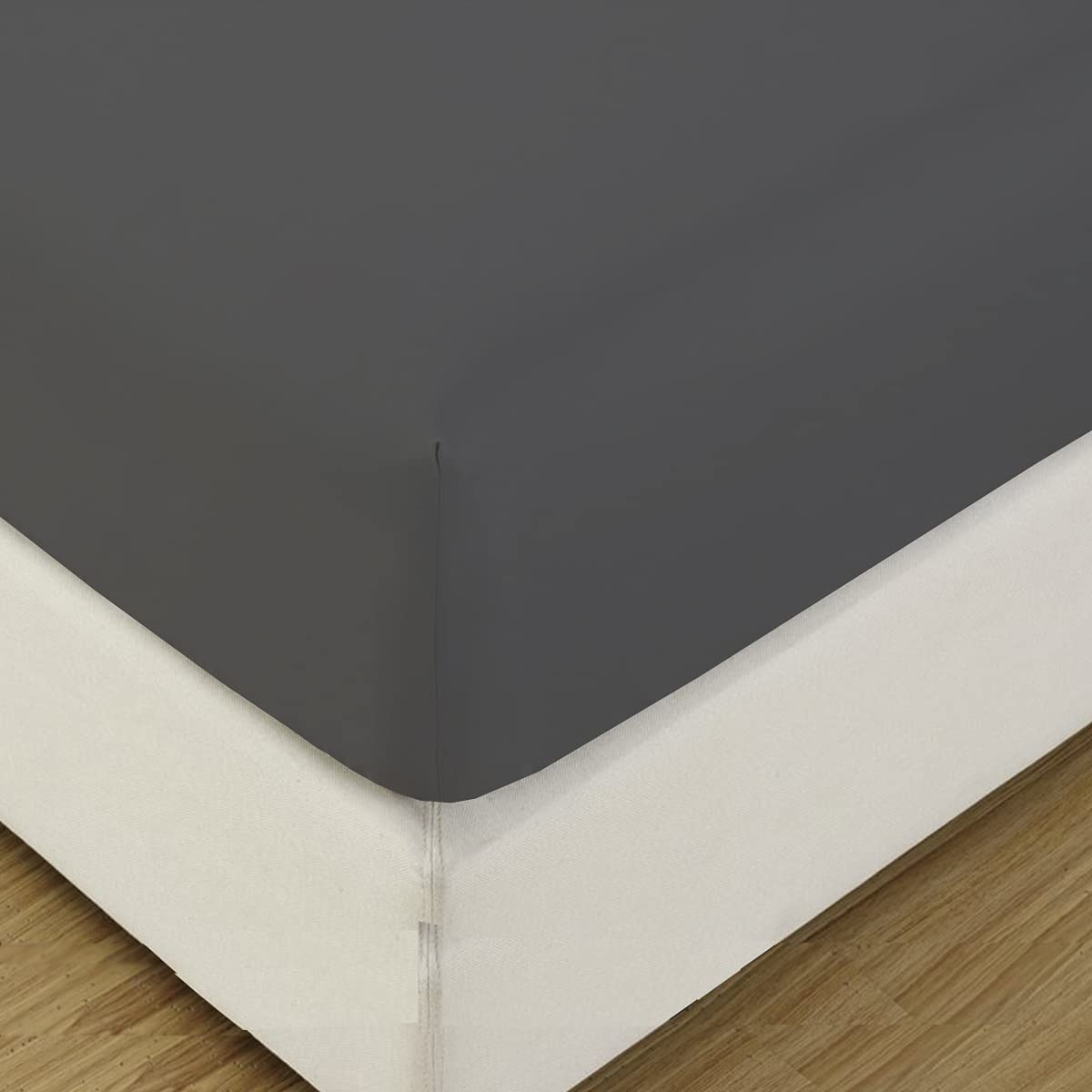 Premium 4-Piece Twin Size Sheet Set - Ultra Soft, Deep Pocket, Breathable & Cooling Bed Sheets - Hotel Luxury Quality - Dark Grey Solid - Perfect for Guest Rooms, Dorms & Cozy Bedrooms