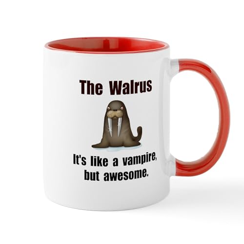 White/Red Inside - Walrus Vampire Mug