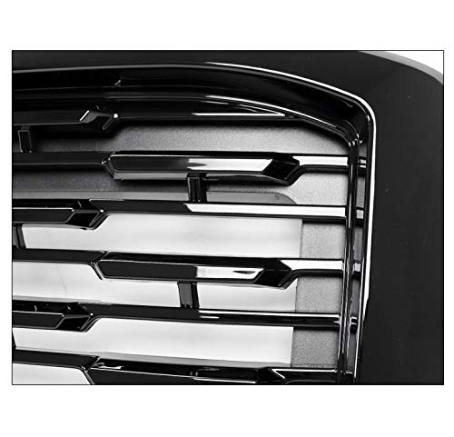 Gloss Black Mesh Front Bumper Upper Hood Grille Compatible with 2015-2020 GMC Yukon & Yukon XL - Upgrade Your Truck's Style & Protection for Off-Road & Daily Driving