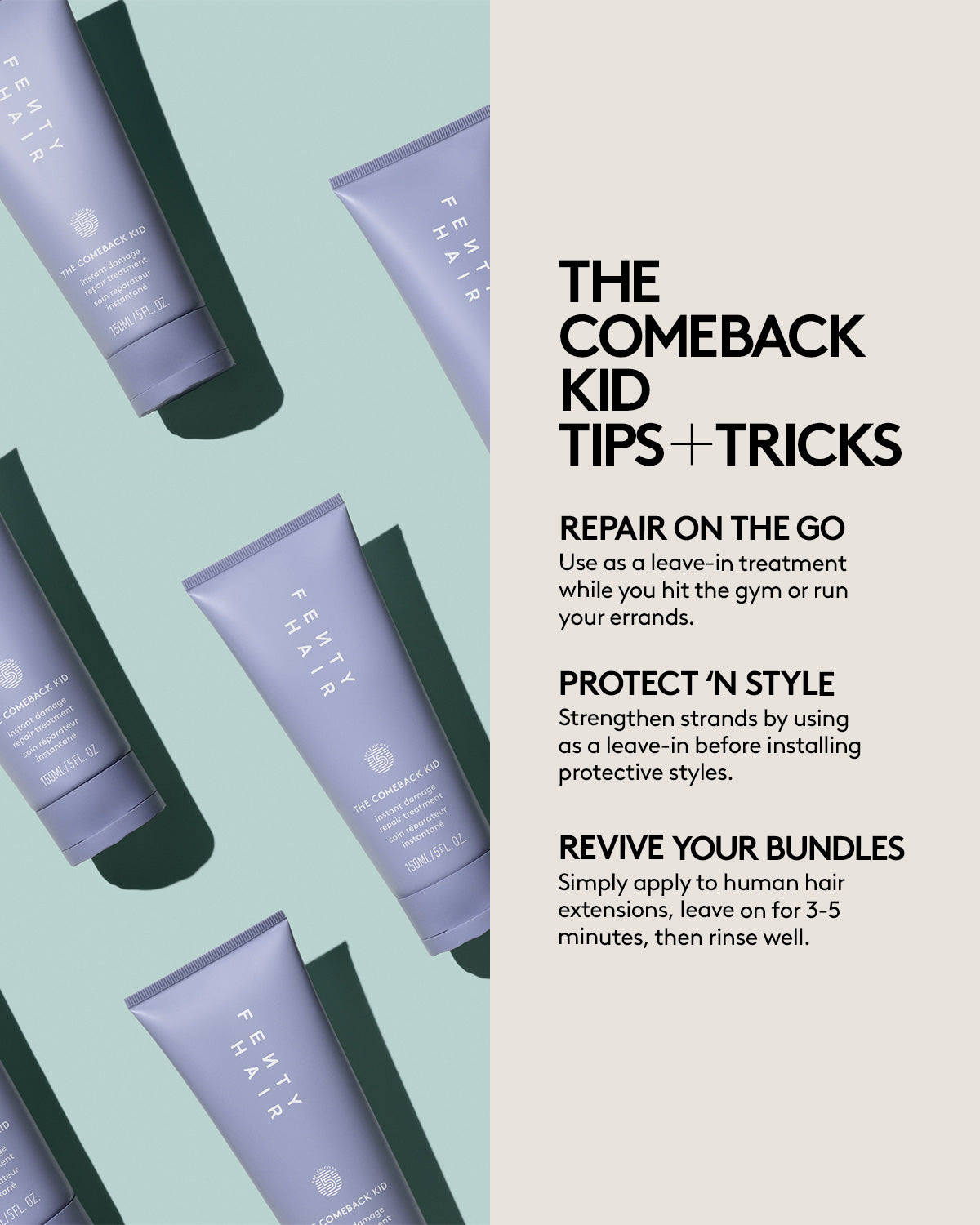 The Comeback Kid Instant Damage Repair Treatment Bond Builder - Restore & Strengthen Damaged Hair for Smooth & Healthy Locks - Perfect for Post-Color, Heat Styling & Chemical Treatments