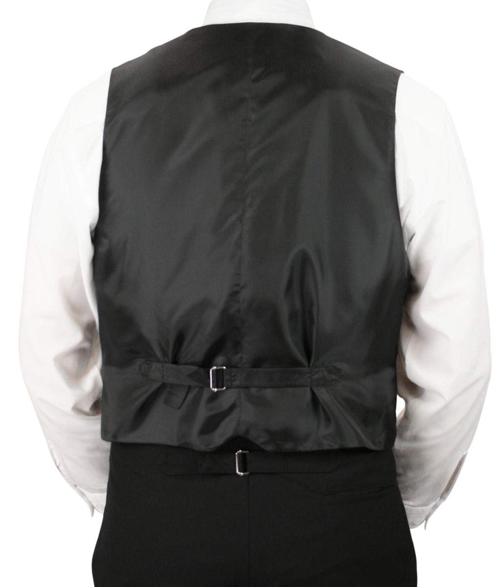 Men's Wool Blend Pinstripe Formal Suit Vest - Victorian Edwardian Tuxedo Waistcoat for Weddings & Historical Reenactments | Historical Emporium