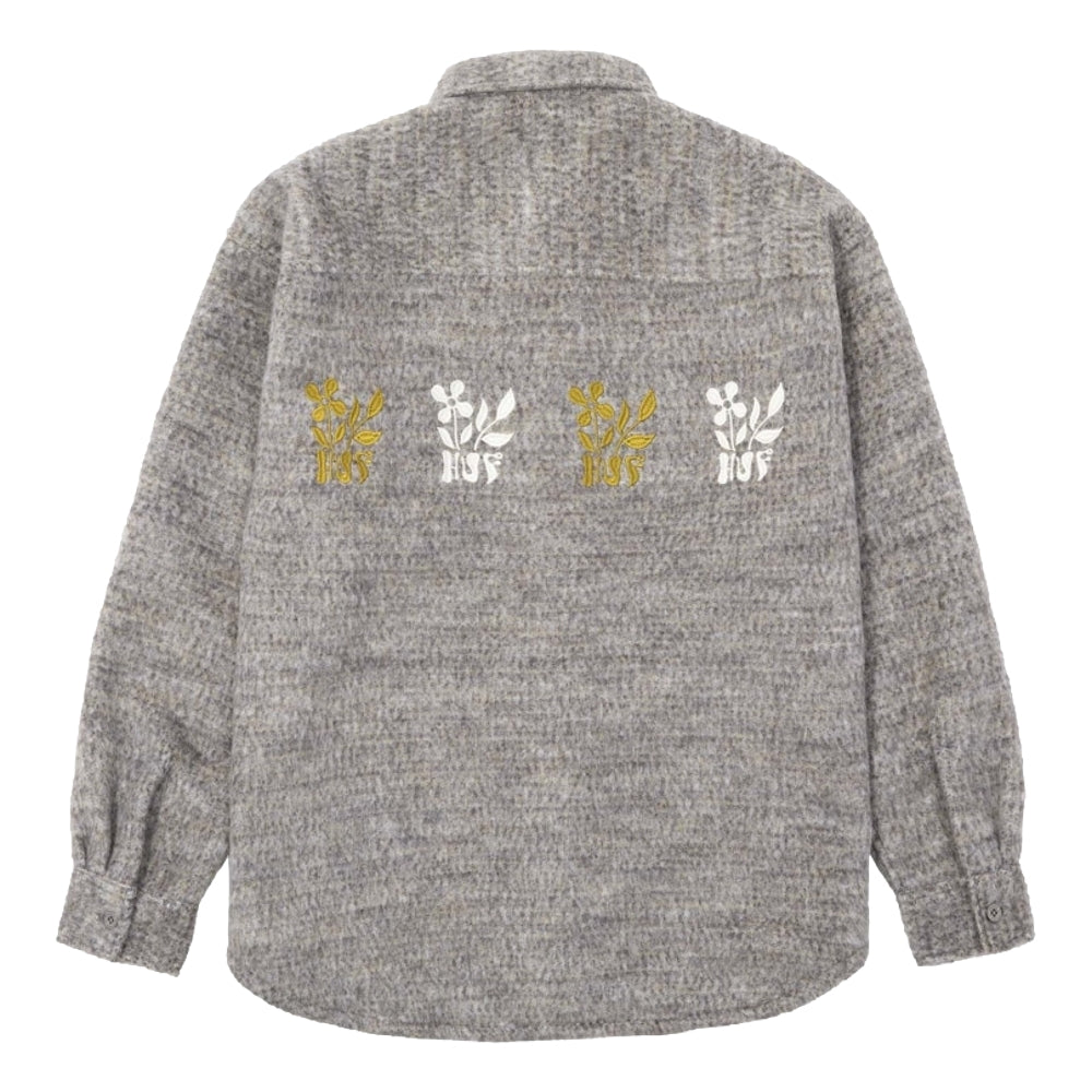 HUF JP Blossom Long Sleeve Shirt in Bone Color - Streetwear Fashion for Men & Women | Perfect for Casual Outfits, Skateboarding, and Urban Style