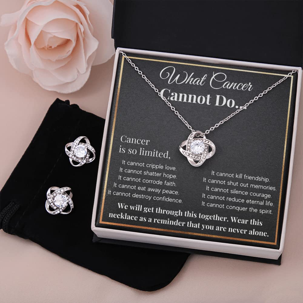 Cancer Survivor Gift Necklace for Women - Chemo Comfort Pendant with Card & Box - Inspirational Support Gift
