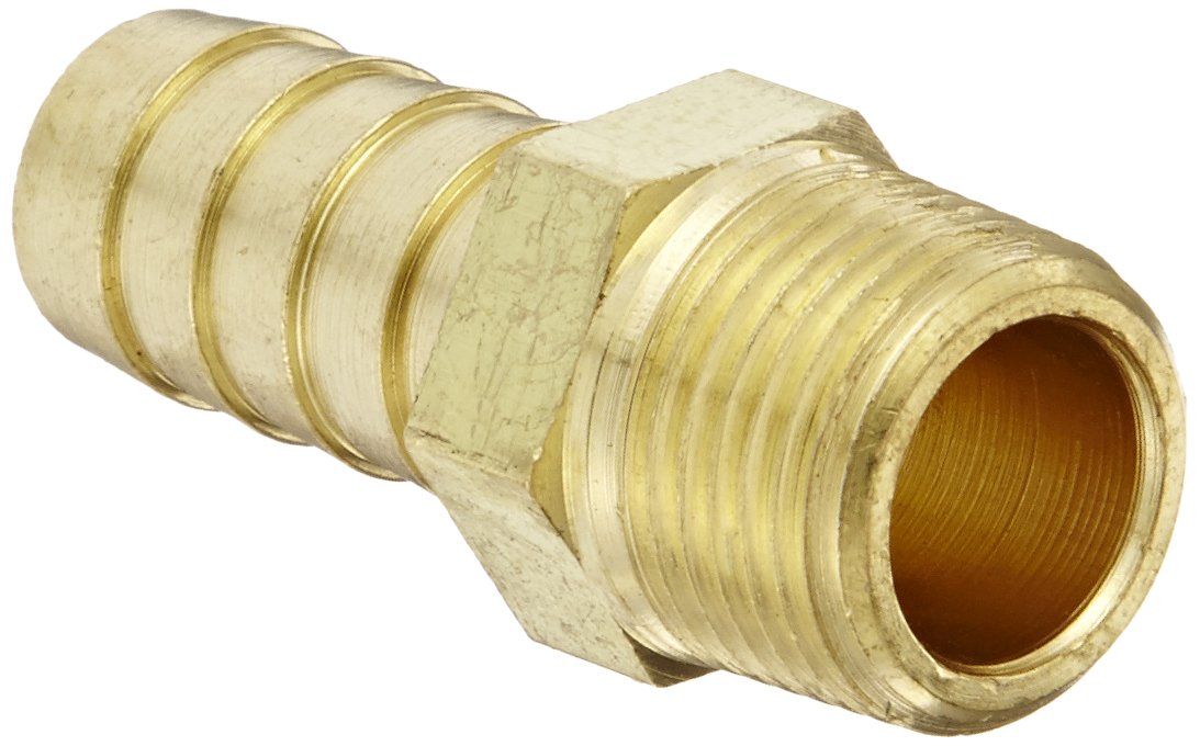 EATON Weatherhead 10508B-106 Male Pipe Fitting, CA360 Brass, 1/2