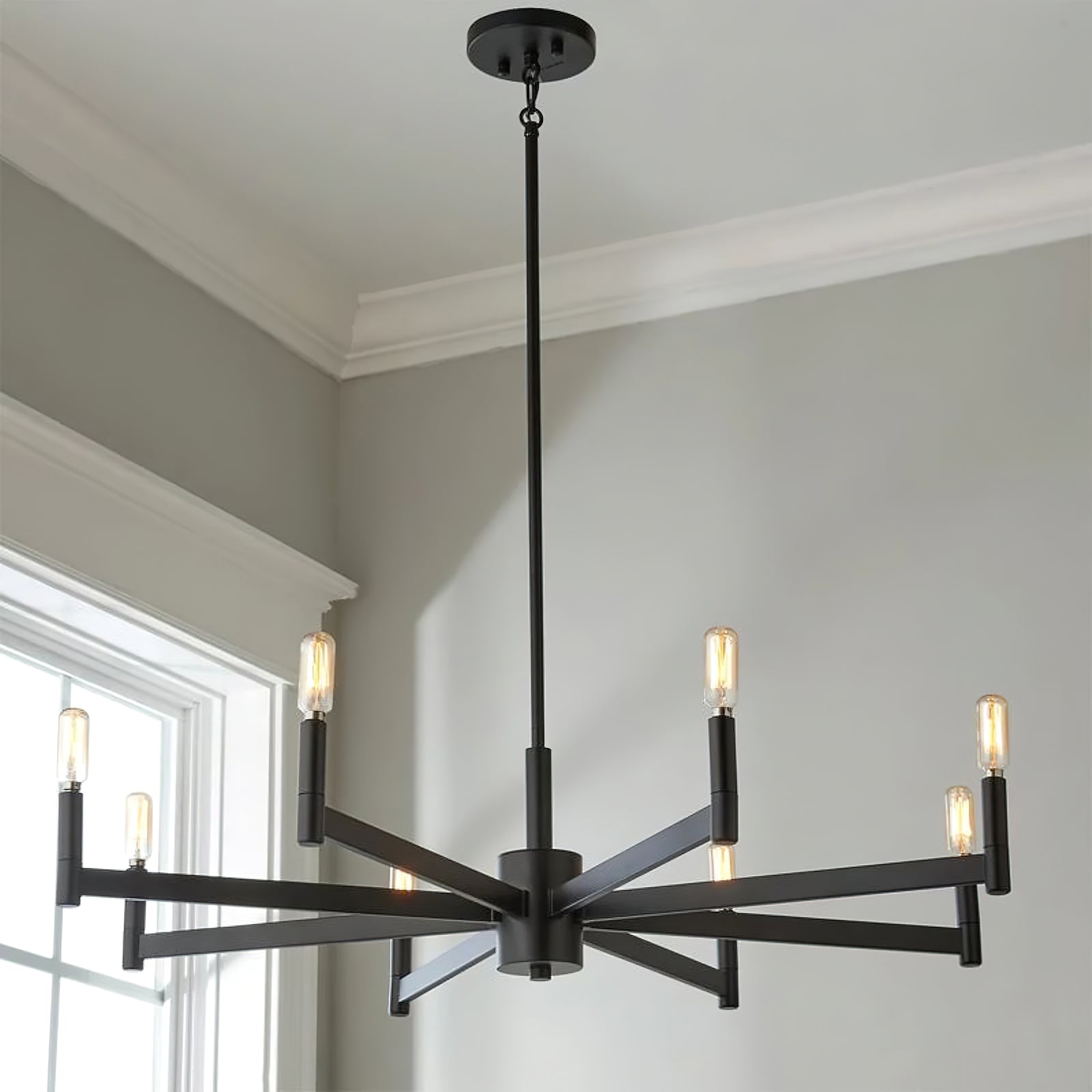 Anouk Modern Crystal Chandelier - Elegant Ceiling Light Fixture for Dining Room, Living Room & Bedroom Decor
