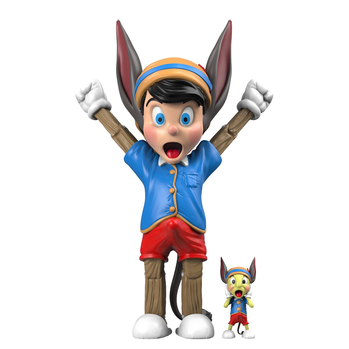 Mighty Jaxx A Wood Awakening Donkey (BFF Edition) - Collectible Art Toy for Home Decor, Office Display & Gift Giving