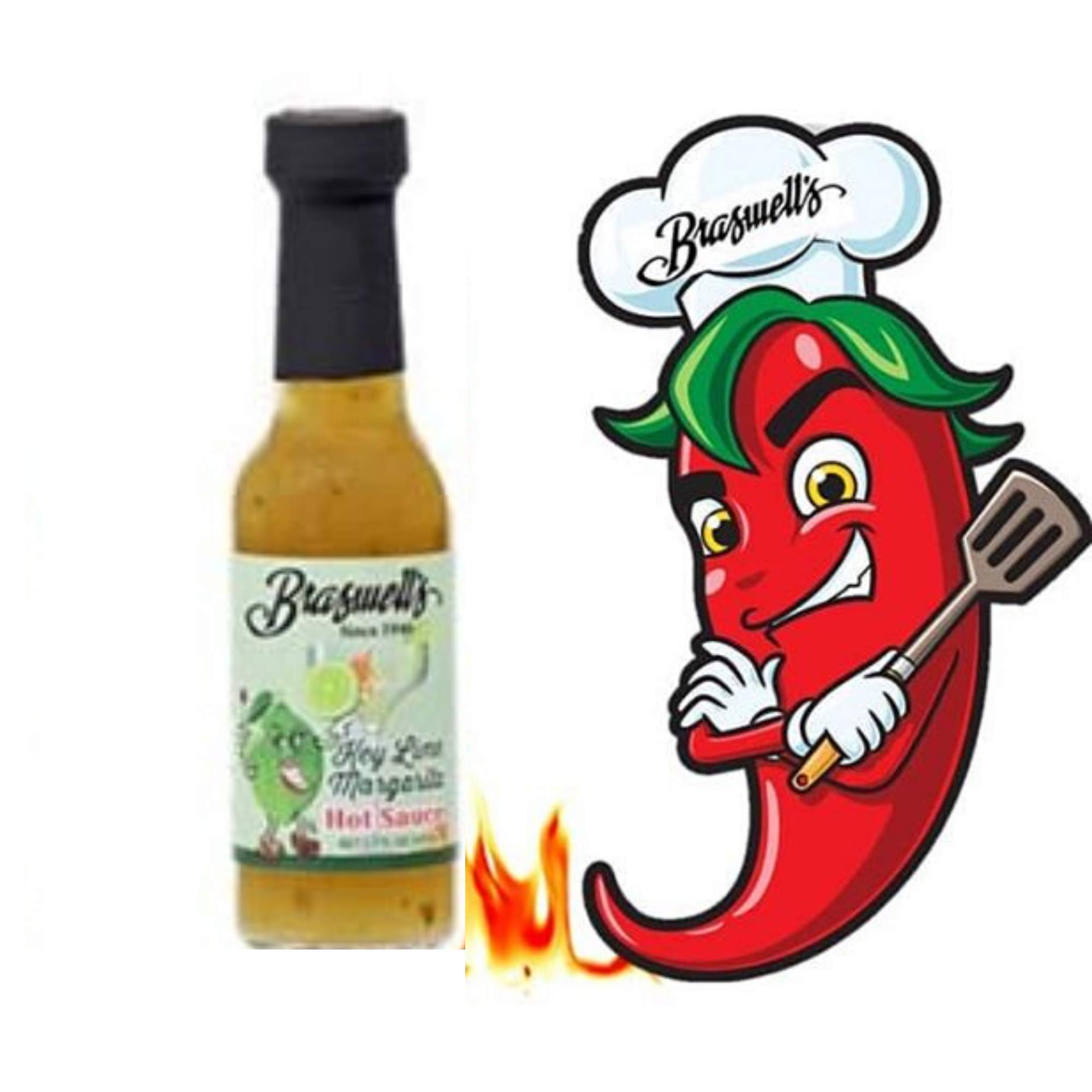 Braswell's Key Lime Margarita Hot Sauce 5 Fl Oz - Zesty Lime & Tequila Flavored Gourmet Hot Sauce for Tacos, Seafood & Cocktails - Perfect for Mexican Cuisine & Summer BBQs