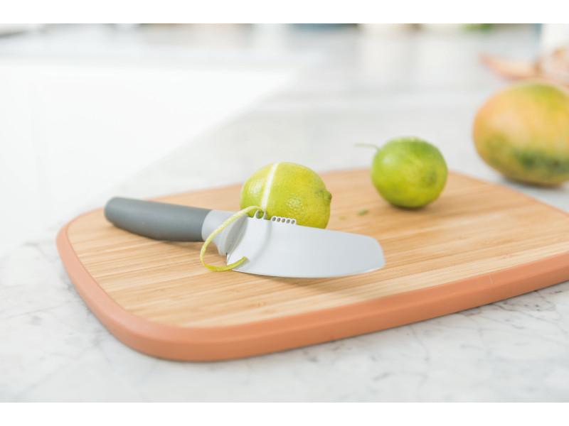 BergHOFF Leo 4.25 Inch Stainless Steel Vegetable Knife with Zester - Professional Kitchen Knife for Peeling, Slicing & Grating Fruits & Vegetables - Perfect for Home Cooking & Meal Prep
