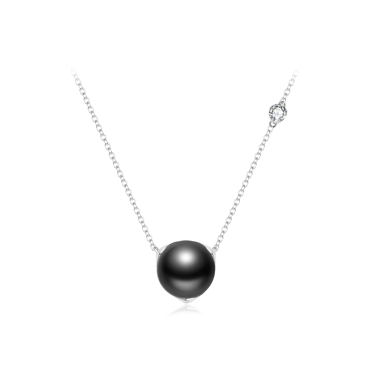 18K Gold Tahitian Mabe Pearl Necklace for Women - Elegant White Pearl Jewelry Gift for Wedding, Anniversary & Special Occasions