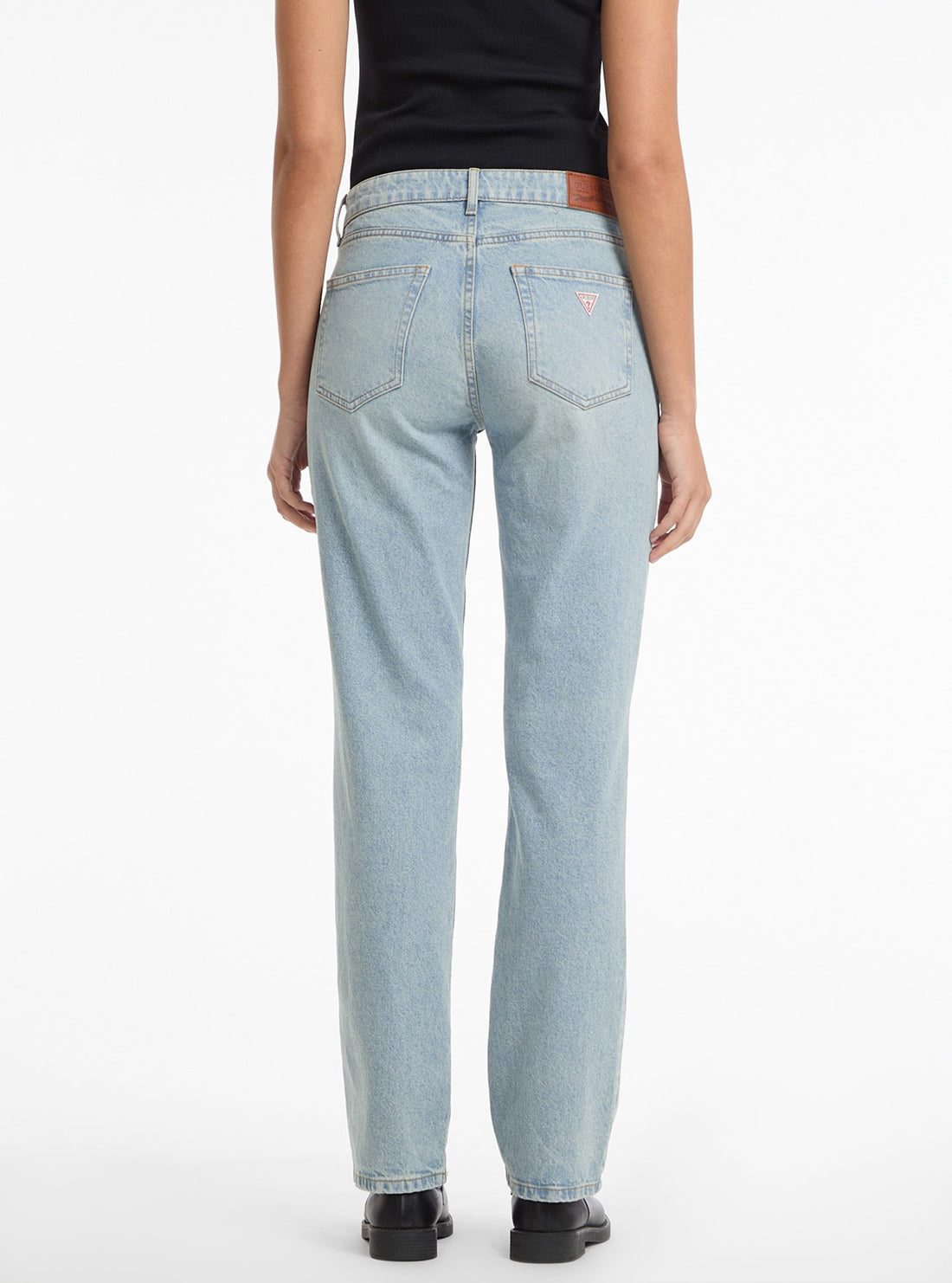 Guess G08 Mid Rise Straight Jeans for Women - Classic Blue Denim Pants | Perfect for Casual Wear, Office & Everyday Outfits