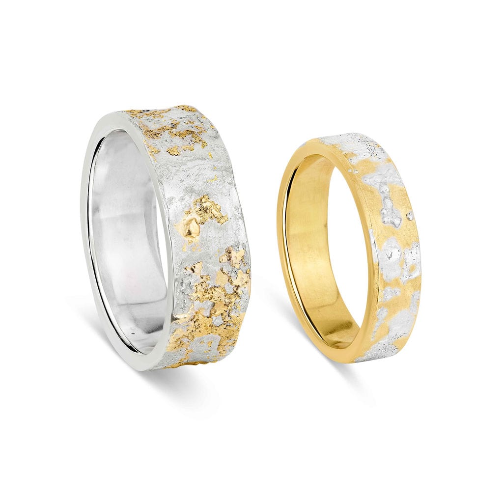 18K Gold Wedding Band for Women & Men - Elegant Fused Ring for Engagement, Anniversary & Couple Jewelry - Perfect for Romantic Occasions & Special Gifts
