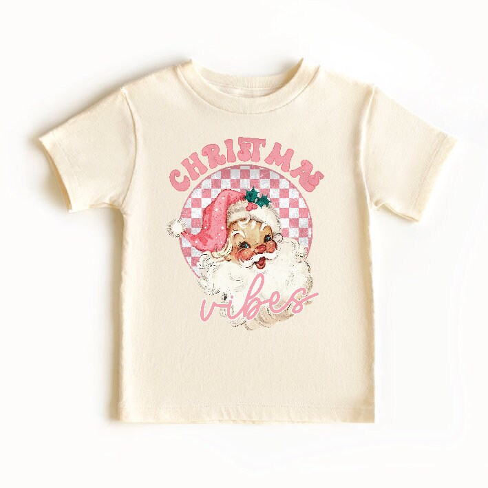 Christmas Vibes Pink T-Shirt - Festive Holiday Apparel for Parties & Gifts | Multiple Colors Available