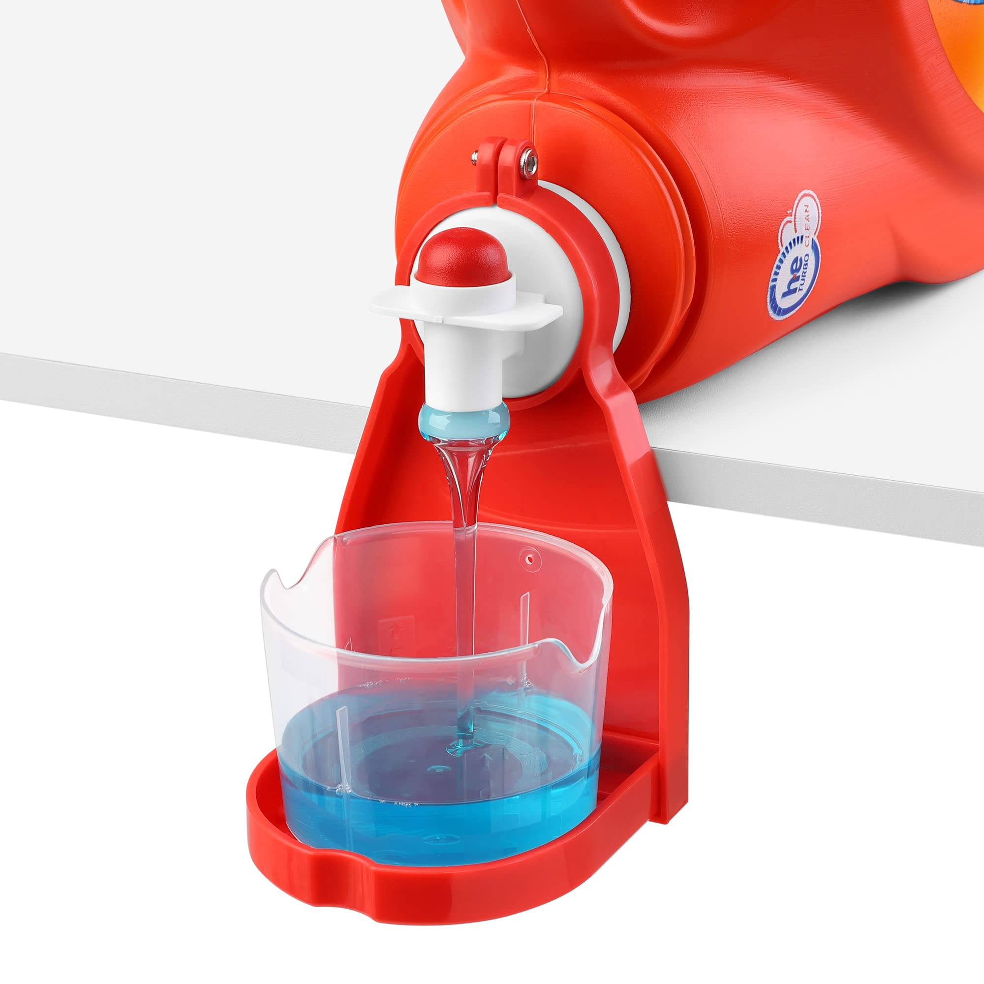 Besuerte Laundry Drip Catcher - Detergent Cup Holder & Drip Tray for Organized Laundry Room Storage | Keeps Counter Tidy | Includes Hex Wrench (1 Pack, Red) | Perfect for Laundry Stations, Utility Rooms & Small Space Organization