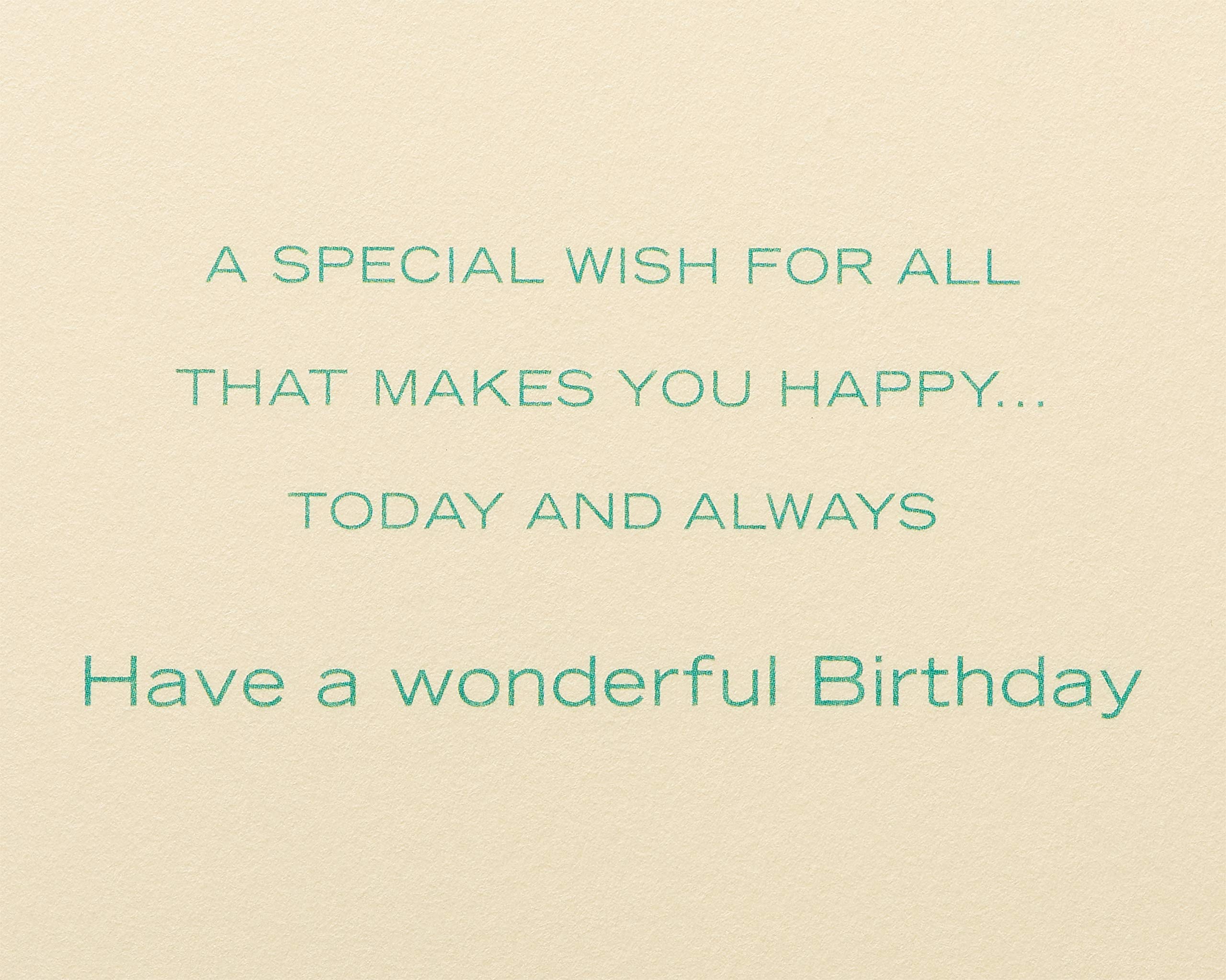 Papyrus Birthday Greeting Card - Wonderful Birthday Wishes for Friends & Family - Perfect for Birthdays, Anniversaries & Special Occasions