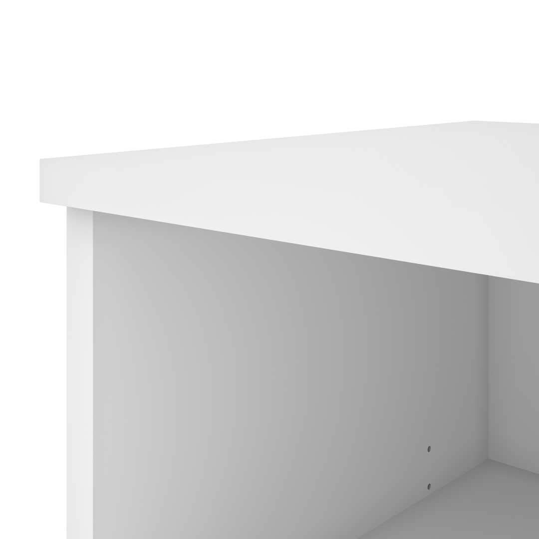 Bestar Pro-Linea White Credenza with 2 Drawers - Modern Office Storage Cabinet for Home & Business Workspaces