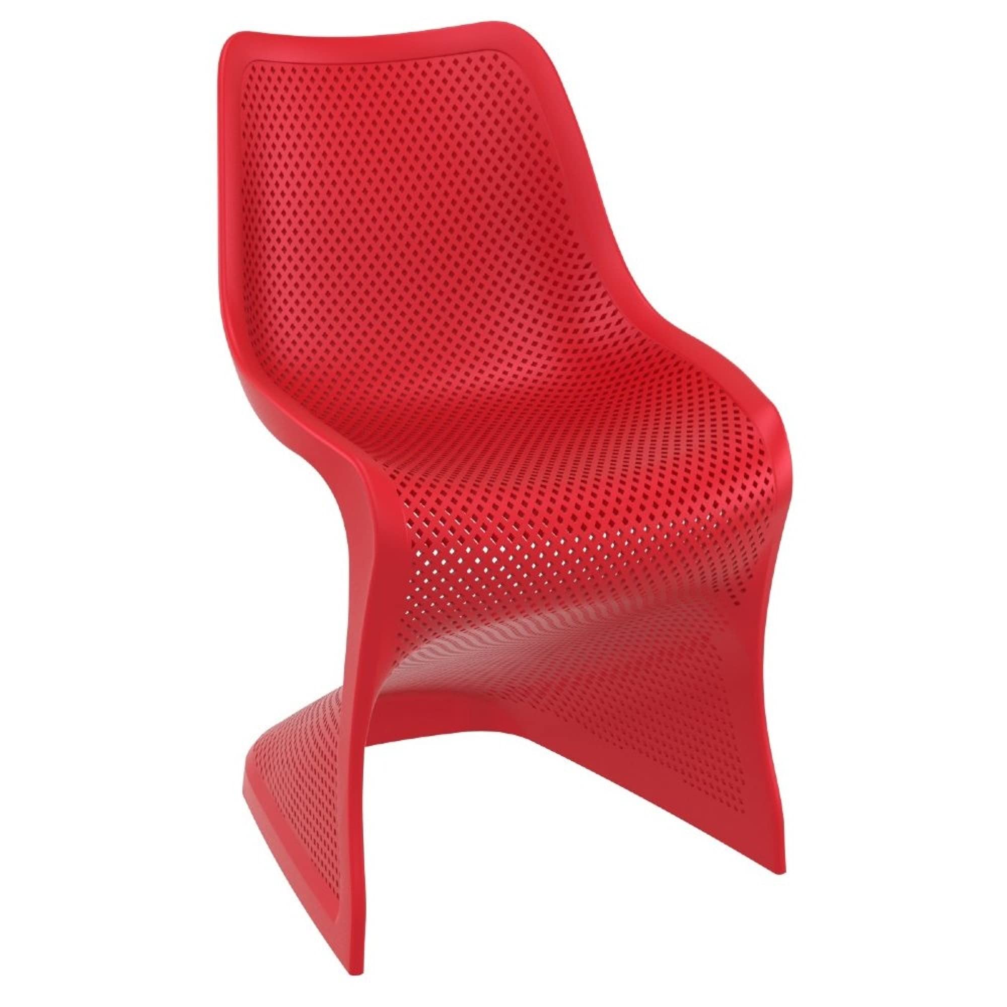 Bloom Modern Dining Chairs Set of 2 - Red Upholstered Kitchen Chairs with Metal Legs for Dining Room, Kitchen, Breakfast Nook & Small Spaces