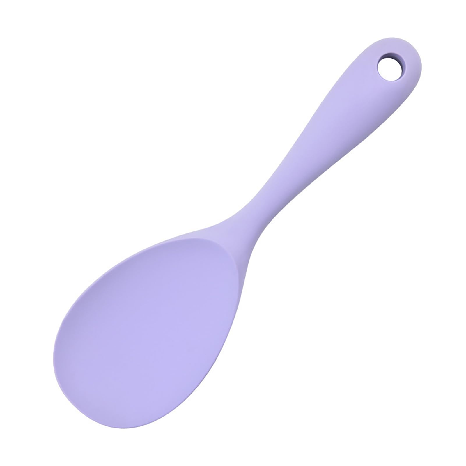 Thickened Silicone Rice Spoon with Hanging Hole - Heat-Resistant, Easy to Clean Translucent Cooking Tool for Baking, Stirring & Serving - Perfect for Home Kitchens & Meal Prep