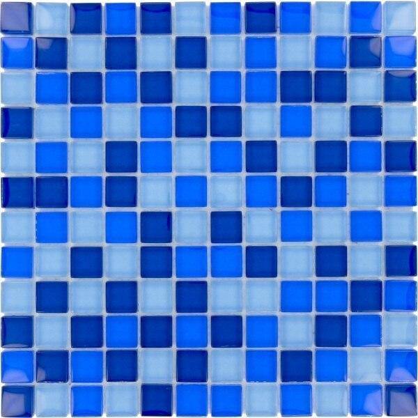 Navy Blue Glass Mosaic Tile 1x1 Inch - Stunning Backsplash for Kitchen & Bathroom - Waterproof & Durable for DIY Home Decor