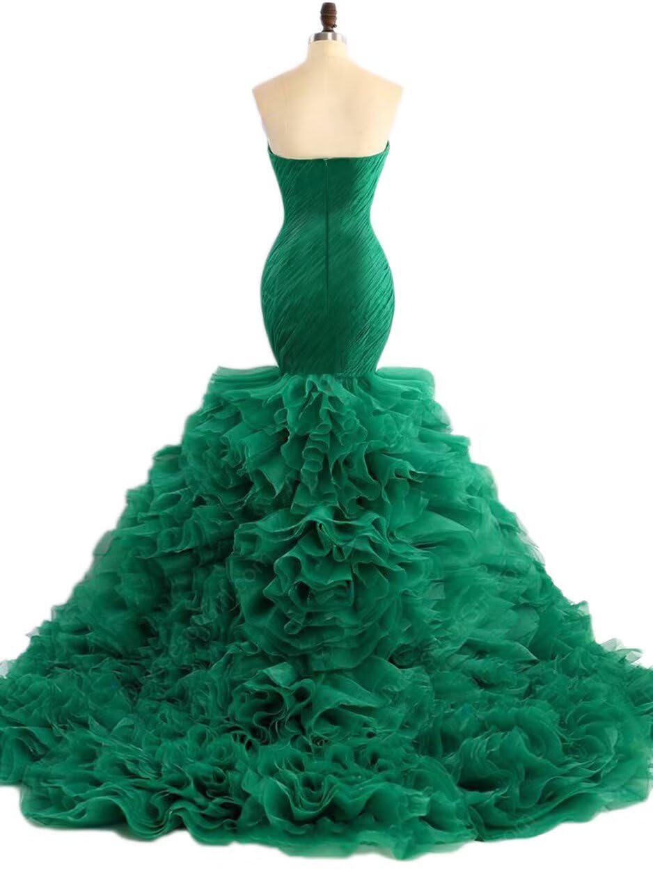 Elegant Sweetheart Neckline Mermaid Wedding Dress with Ruffles & Tiers - Perfect for Bridal, Formal Evening & Prom Occasions