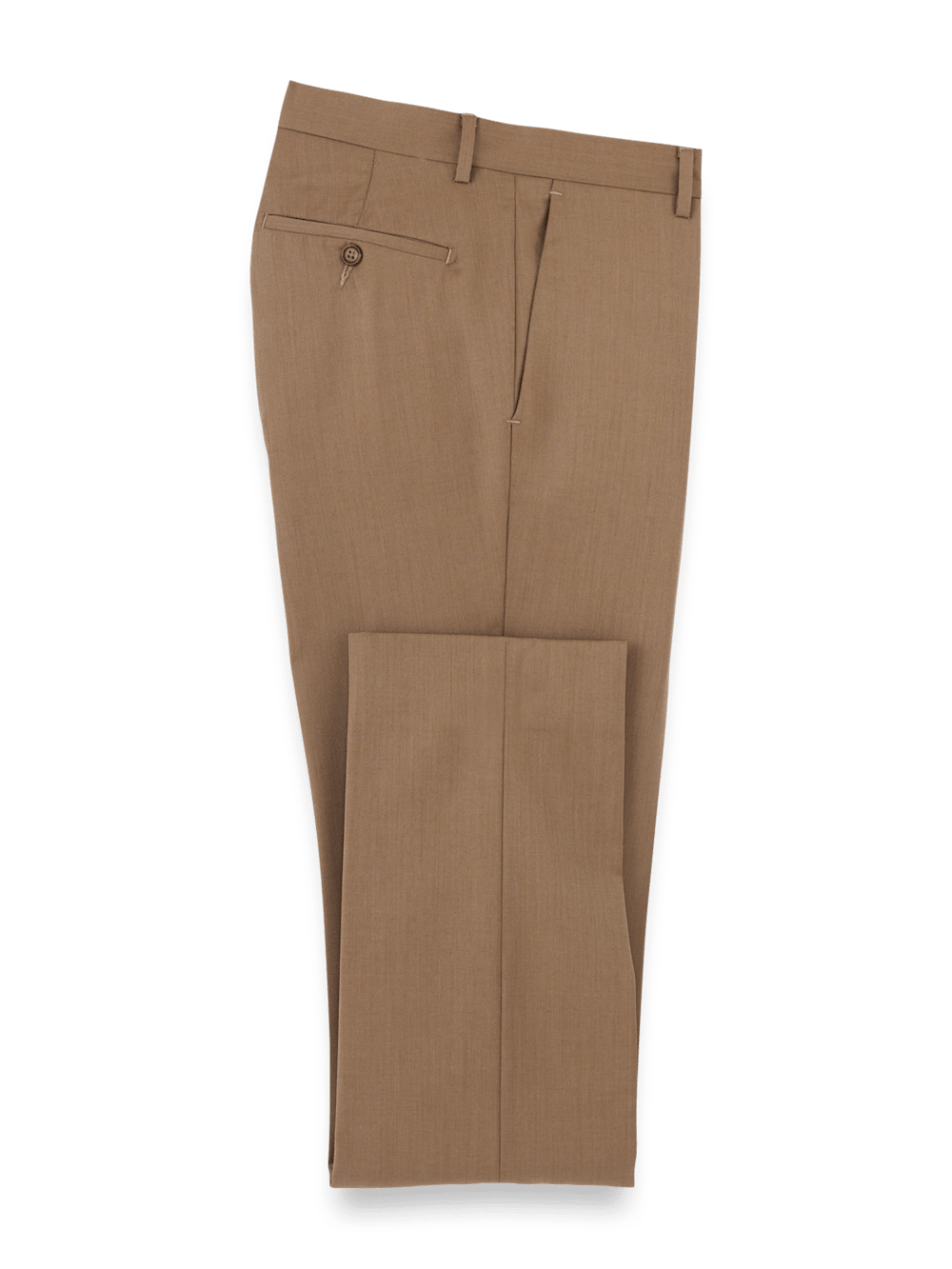 Premium Wool Gabardine Dress Pants for Men - Light Brown Classic Office & Business Casual Trousers