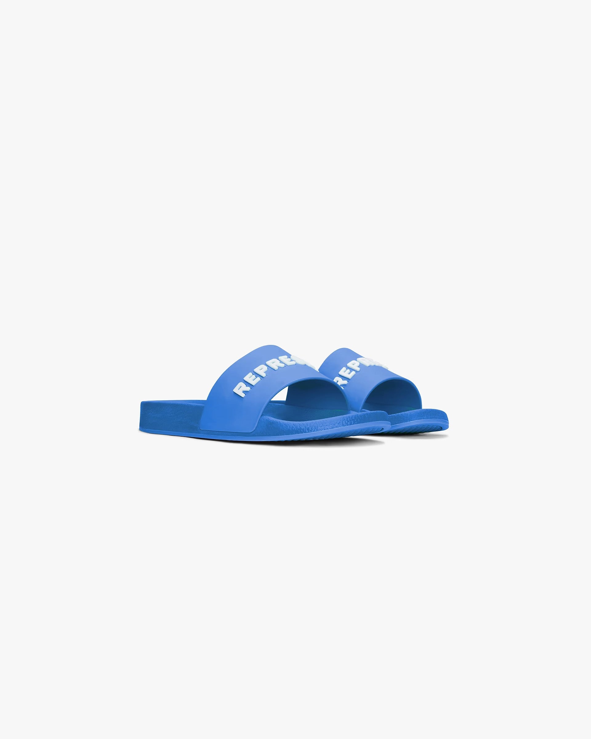 Represent Pool Slides for Men & Women - Comfortable Cobalt Blue Beach Sandals for Swimming, Lounging & Summer Outdoors