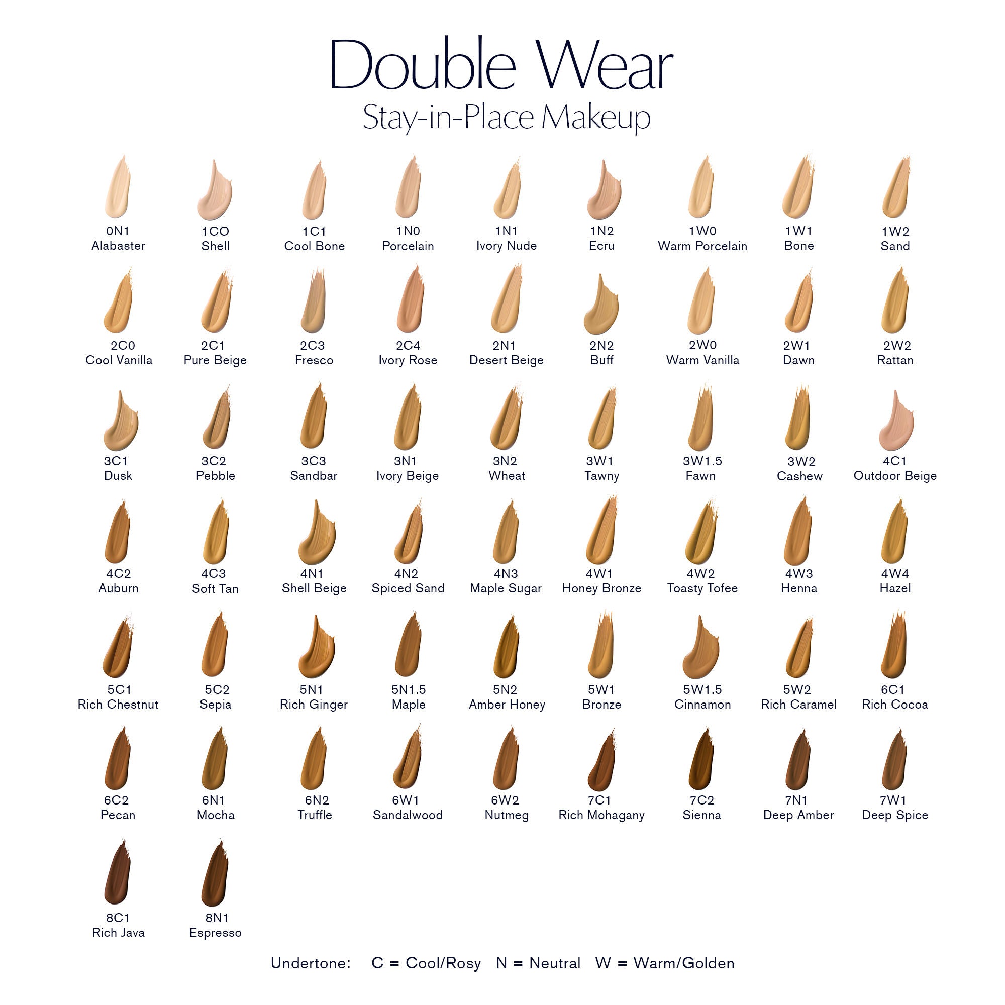 Estée Lauder Double Wear Stay-in-Place Makeup Foundation - 24 Hour Wear, Oil-Free, Medium to Full Coverage - Perfect for Long Days, Weddings & Special Events