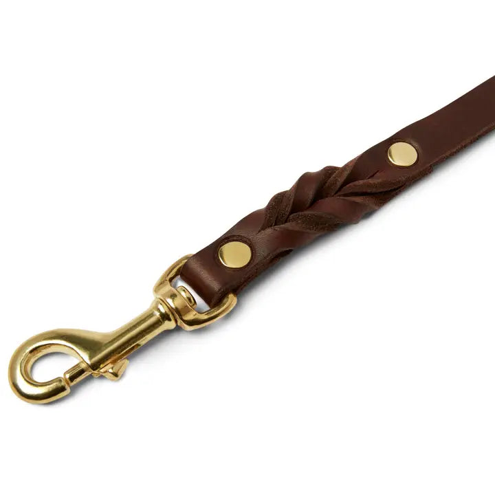 Premium Brown Leather Dog Leash - Strong & Durable for Large Dogs - Perfect for Walking, Training & Outdoor Adventures