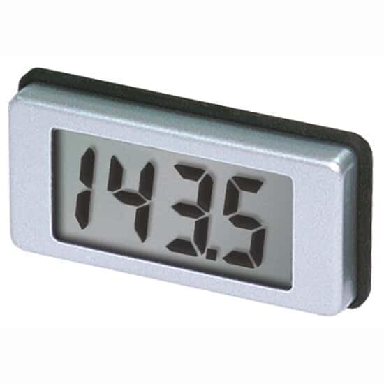 Lascar Electronics EMV 1125 Round Hole Mount Panel Voltmeter - Digital LCD Display (7.5-15VDC) for Automotive, Marine & Industrial Voltage Monitoring