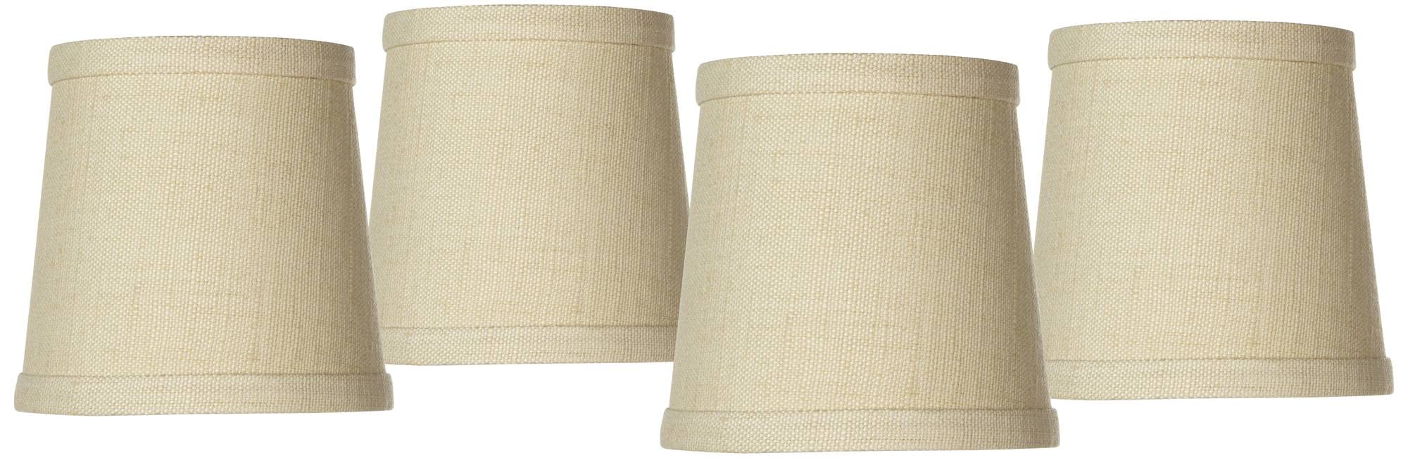 4-Pack Hardback Drum Lamp Shades - Nallad Herbal Beige, 4