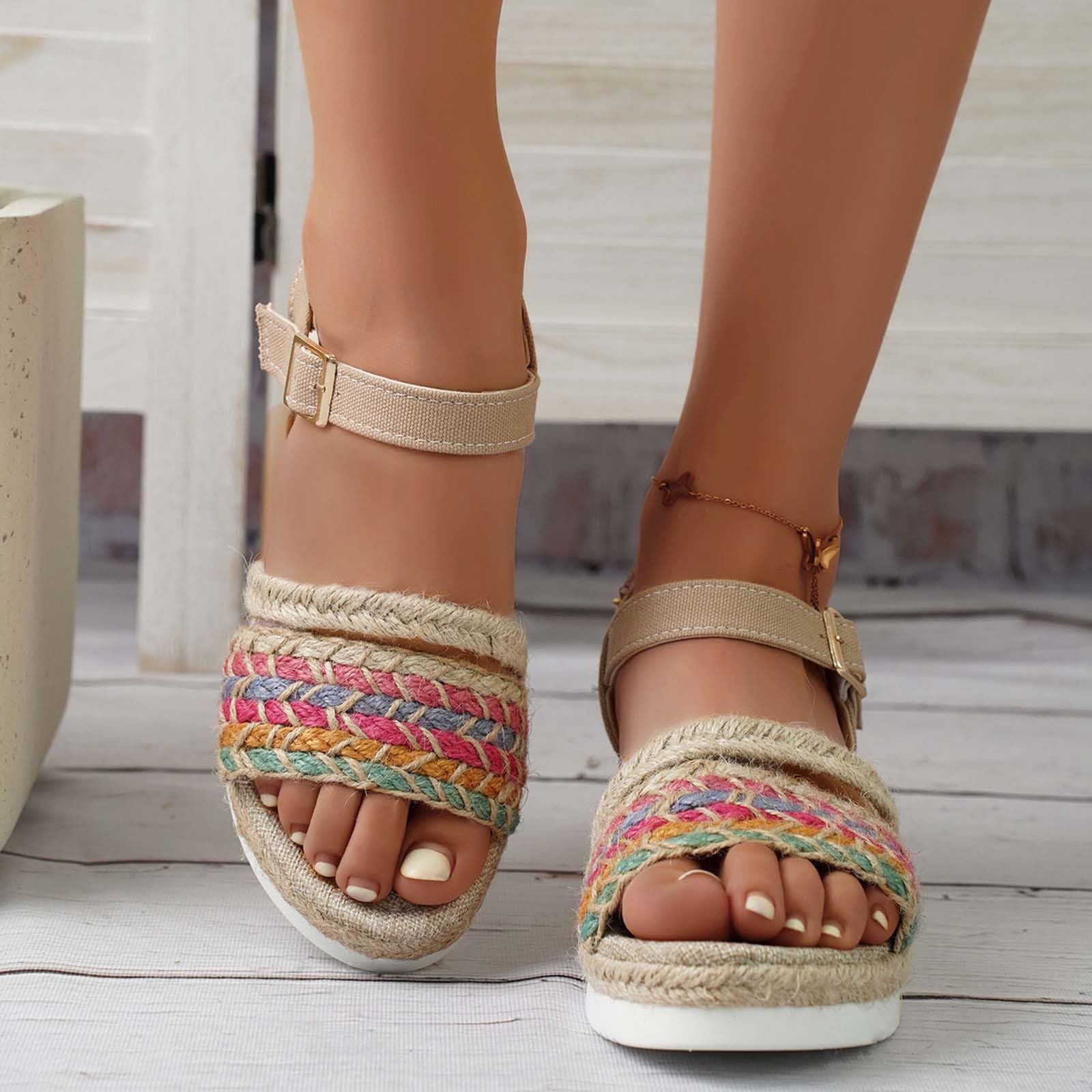 Women's Summer Wedge Sandals - Roman Fish Mouth Dressy Sandals for Women | Comfortable & Stylish for Beach, Vacation & Casual Outings