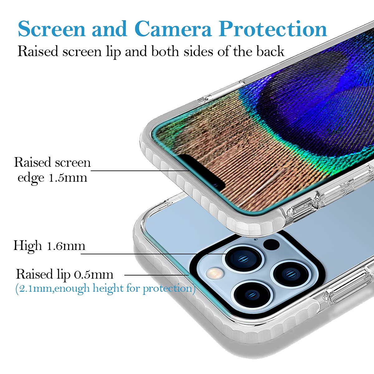 Custom iPhone 13 Pro Max Phone Case with Personalized Photo/Text/Name - Soft TPU Protective Cover Anti-Scratch & Shockproof (White) - Perfect Gift for Birthday, Anniversary & Daily Protection