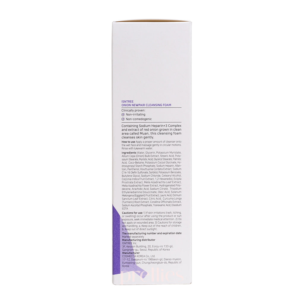 Isntree Onion Newpair Cleansing Foam 150ml - Gentle Korean Face Wash for Acne-Prone & Sensitive Skin | Daily Deep Cleansing & Pore Care | Perfect for Morning & Night Skincare Routine