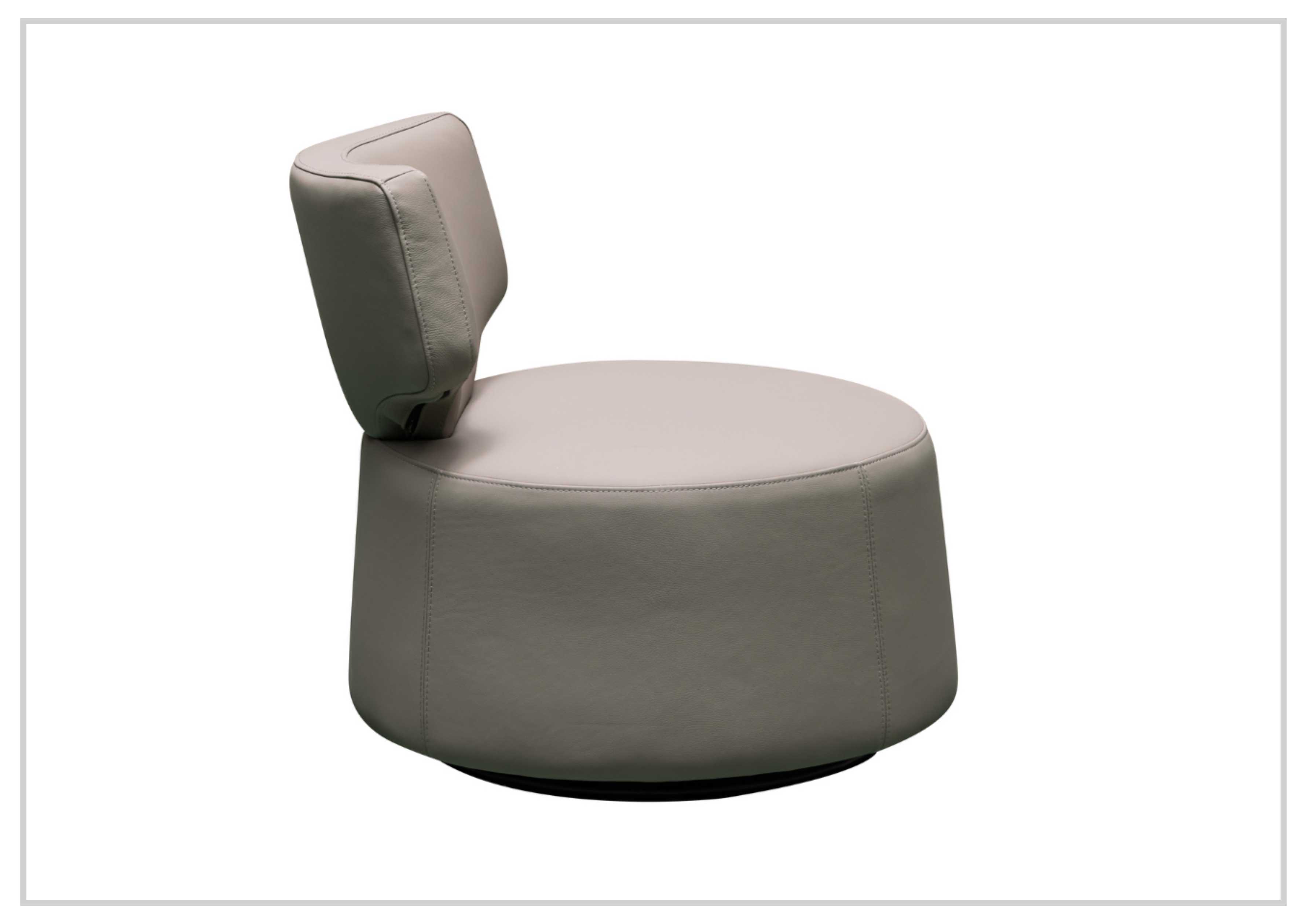 Klaussner Pavia Leather Swivel Chair with Foam Back & Seat Cushion - Modern Office Chair for Home & Office Workspace, Comfortable Desk Chair for Working, Studying or Gaming