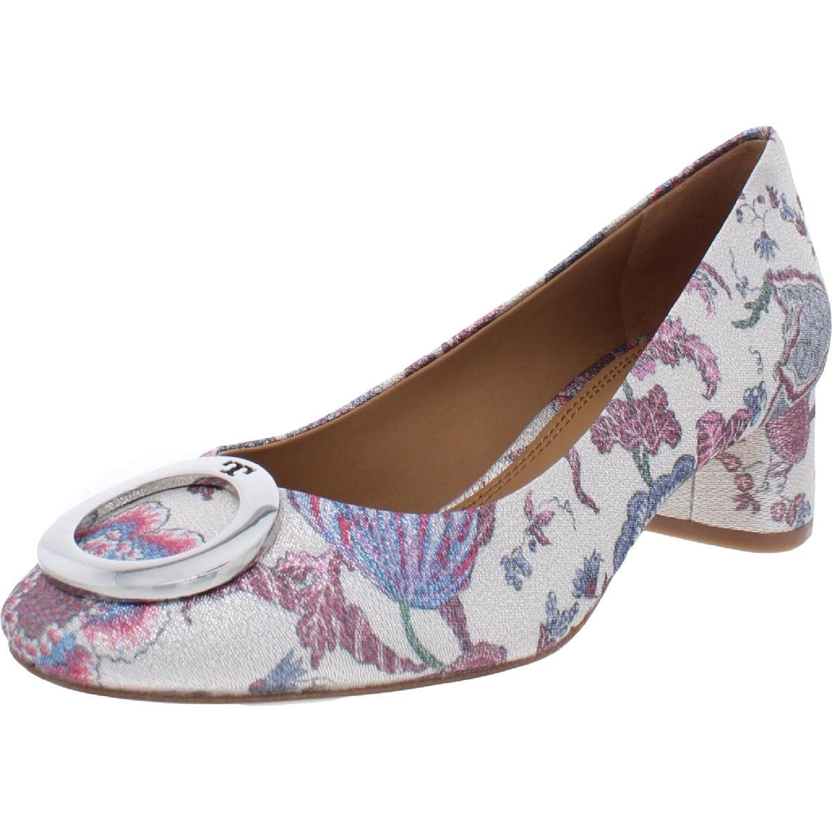 Tory Burch Women's Caterina Metallic Slip-On Dress Pumps - Elegant Comfort for Work, Parties & Special Occasions