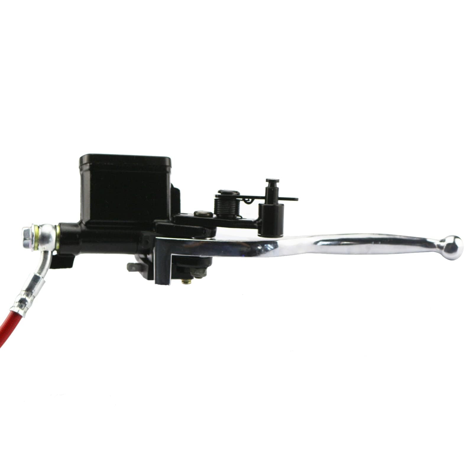 PRO BAT Hydraulic Disc Brake Caliper System - Front & Rear ATV Hand Brake Master Cylinder with Brake Pads for 50cc-125cc Quad Bikes, Dirt Bikes & Buggy (Red) - Perfect for Off-Roading, Trail Riding & Adventure Sports