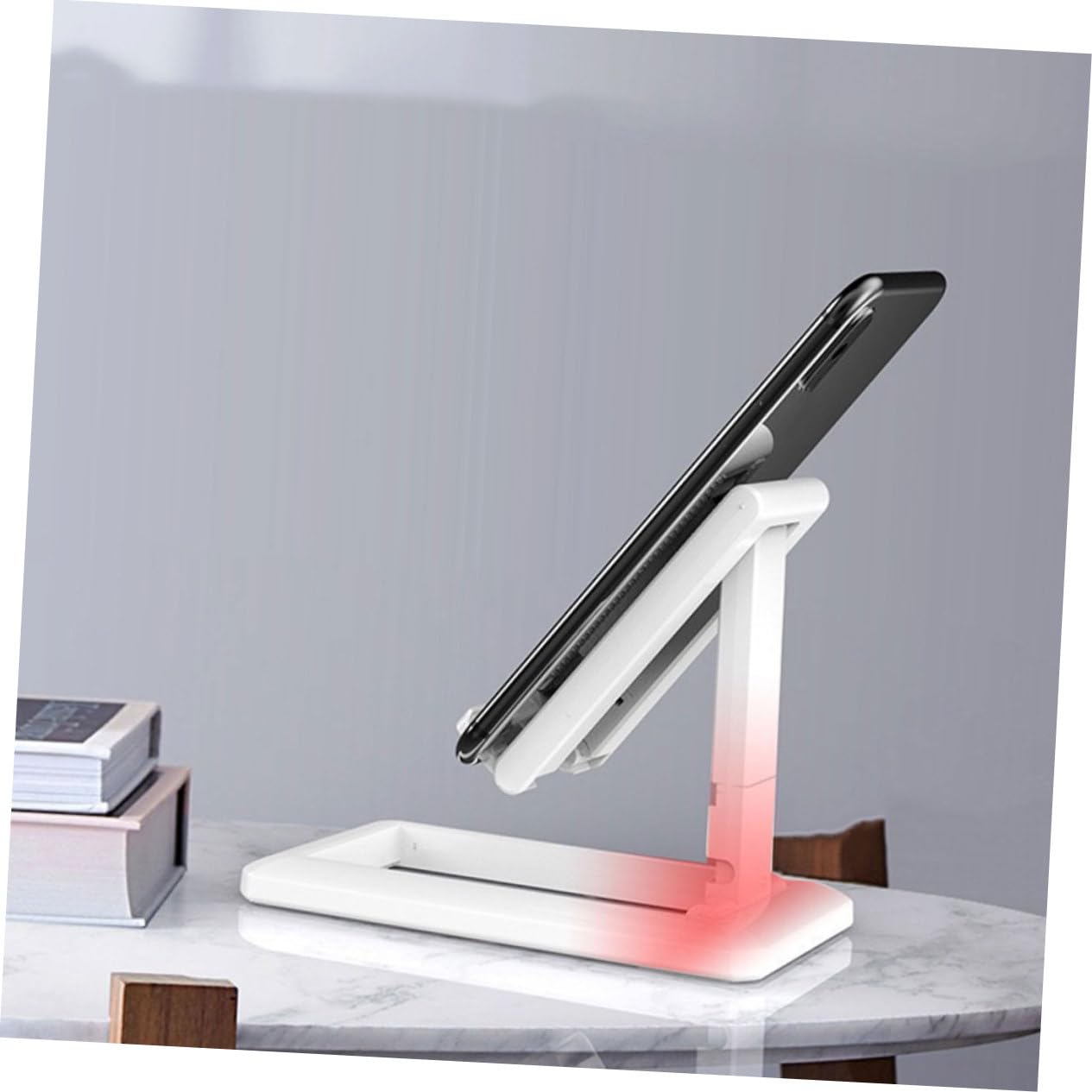 Universal Adjustable Phone Stand - Portable Desk Cell Phone Holder for iPhone, Samsung & Smartphones - Perfect for Home, Office & Video Calls