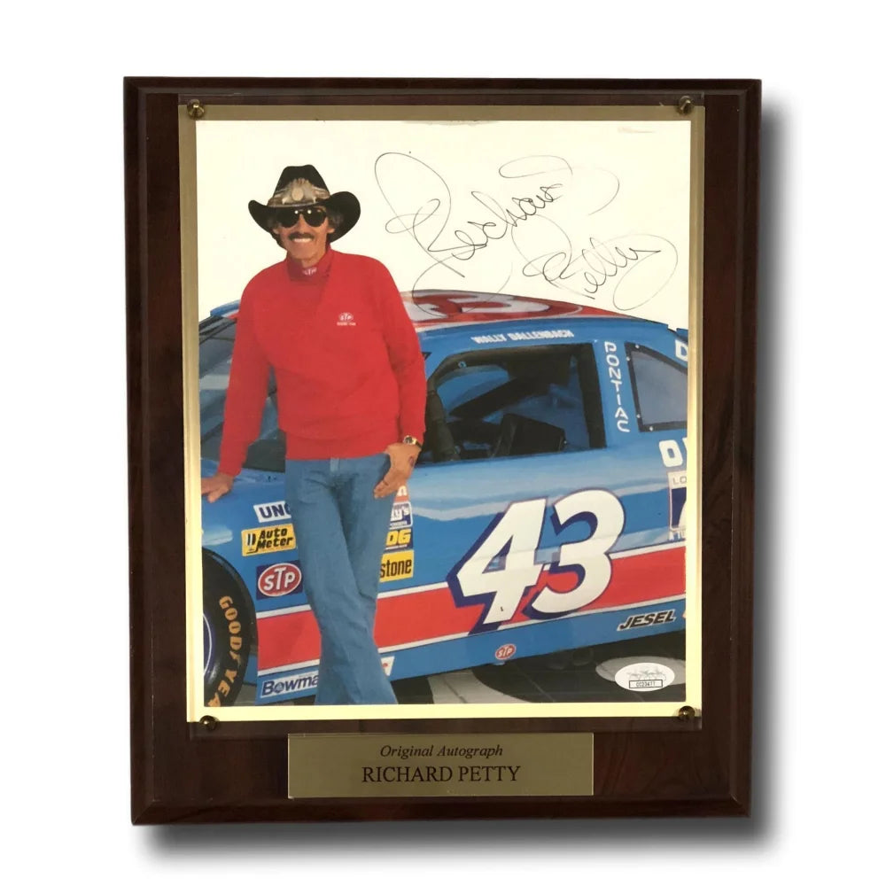 Richard Petty Signed 8x10 Photo with JSA COA - NASCAR Racing Legend Autograph Plaque | Perfect for Sports Memorabilia Collectors & Man Cave Decor