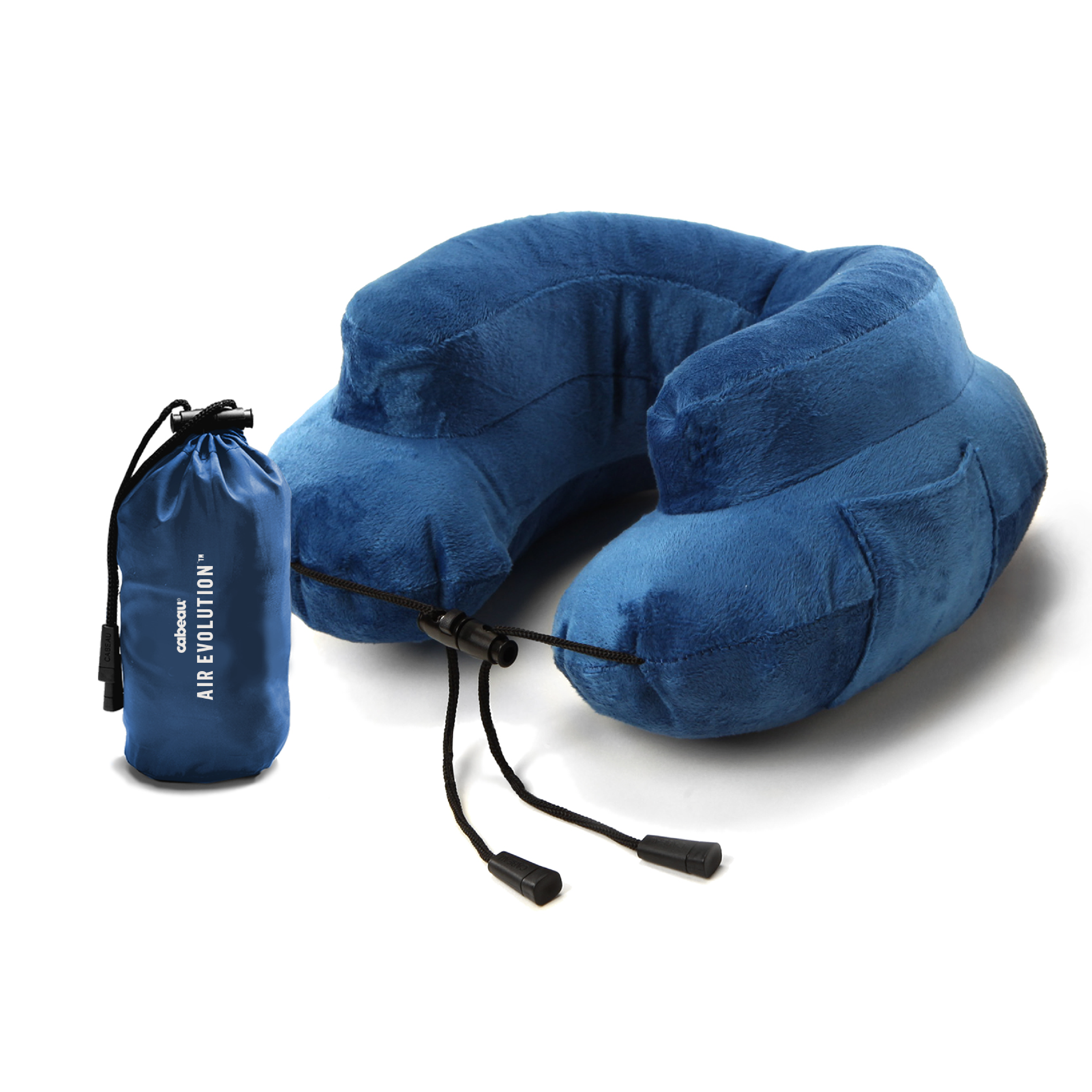 Cabeau Air Evolution Inflatable Travel Neck Pillow - Adjustable Support for Airplane, Car & Office - Compact & Comfortable One Size Fits All - Perfect for Long Flights, Road Trips & Work Breaks