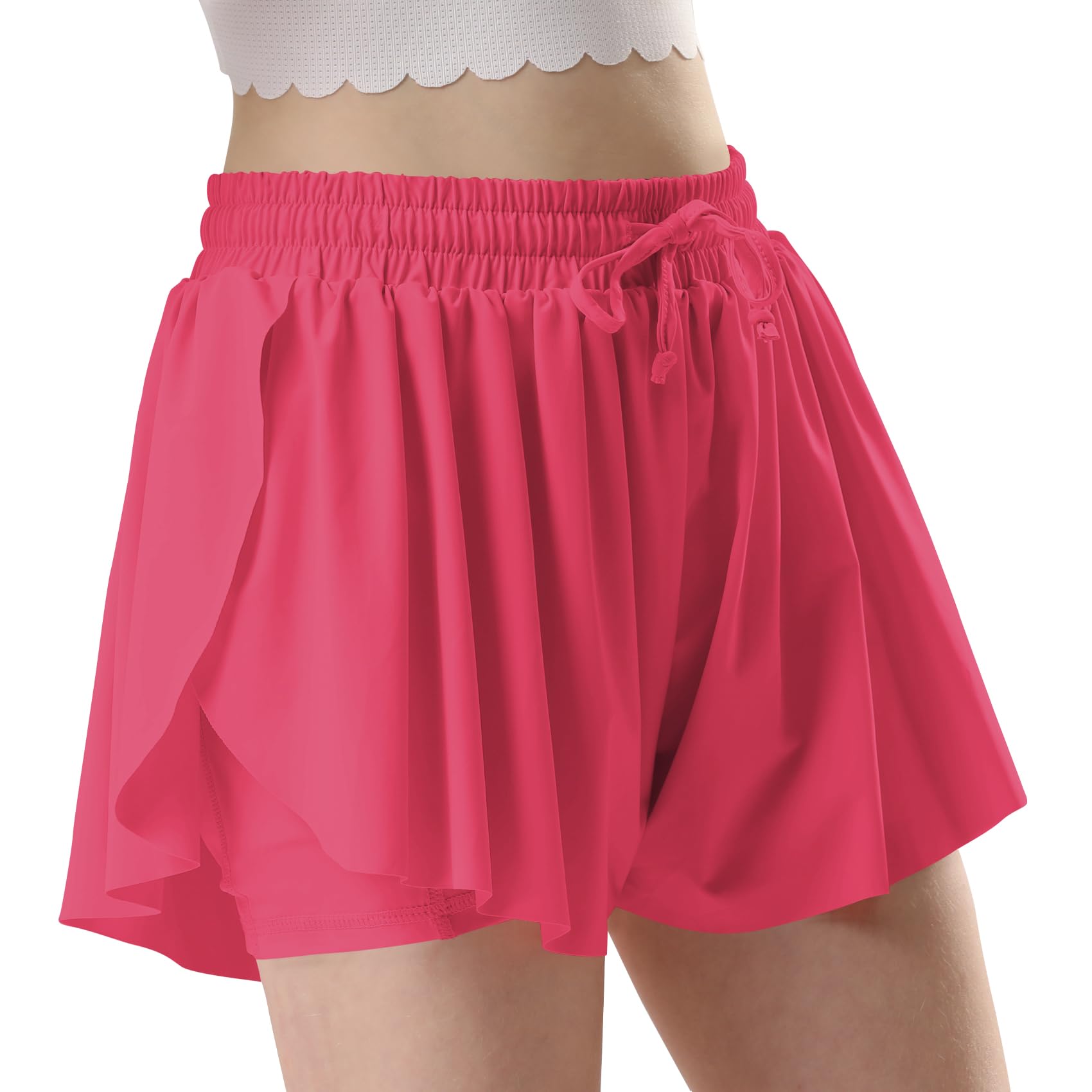 LETAOTAO Girls Athletic Shorts for Kids & Teens - 2-in-1 Running Shorts with Liner, Gym Workout, Biker Shorts for Active Girls - Perfect for Running, Yoga, Sports & Everyday Wear