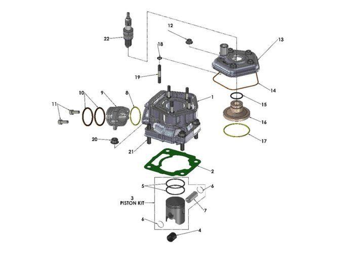 Venom Engine Top End Rebuild Kit with D Piston - High Performance Motorcycle Engine Parts for Racing & Off-Road Bikes