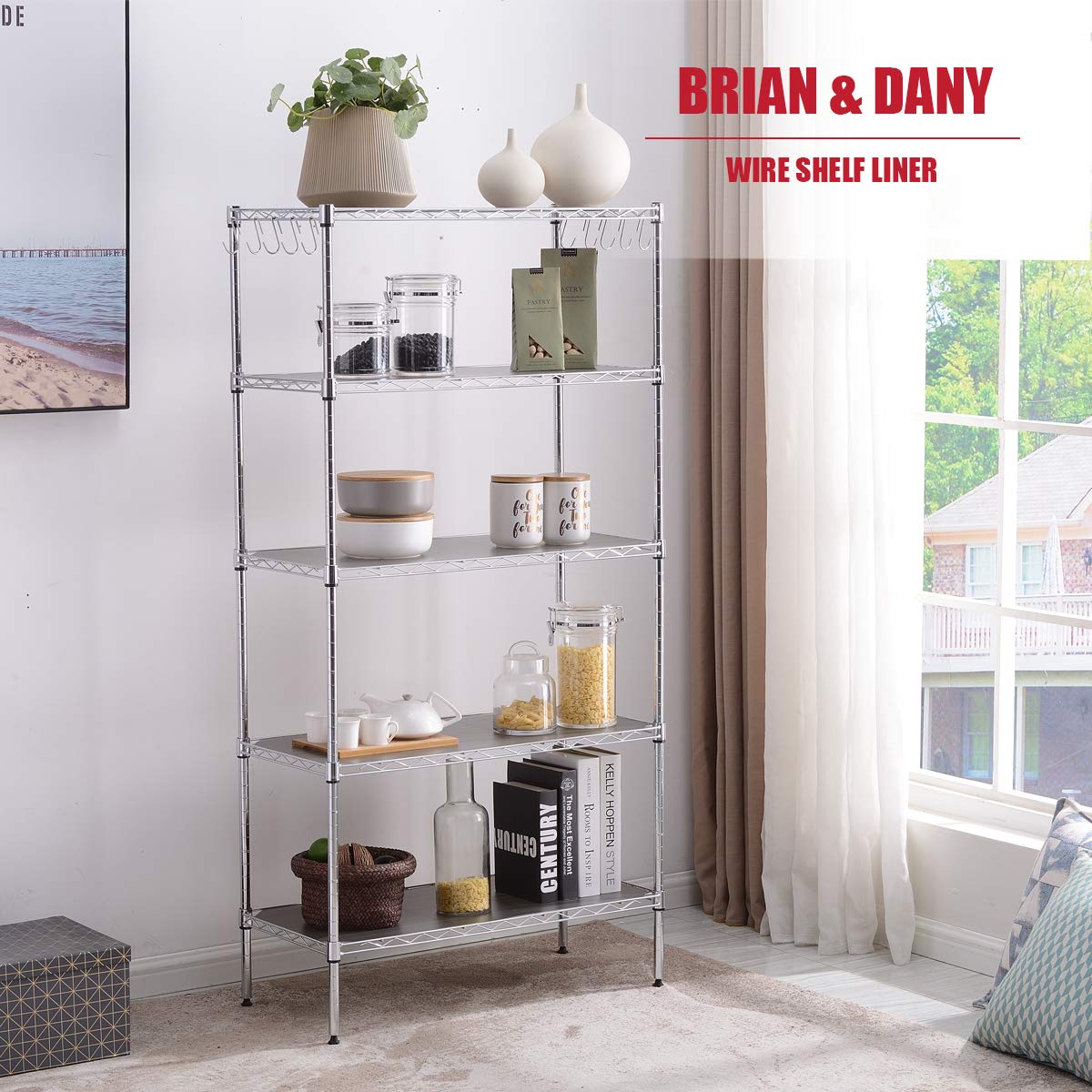 BRIAN & DANY Heavy Duty Wire Shelf Liner 18
