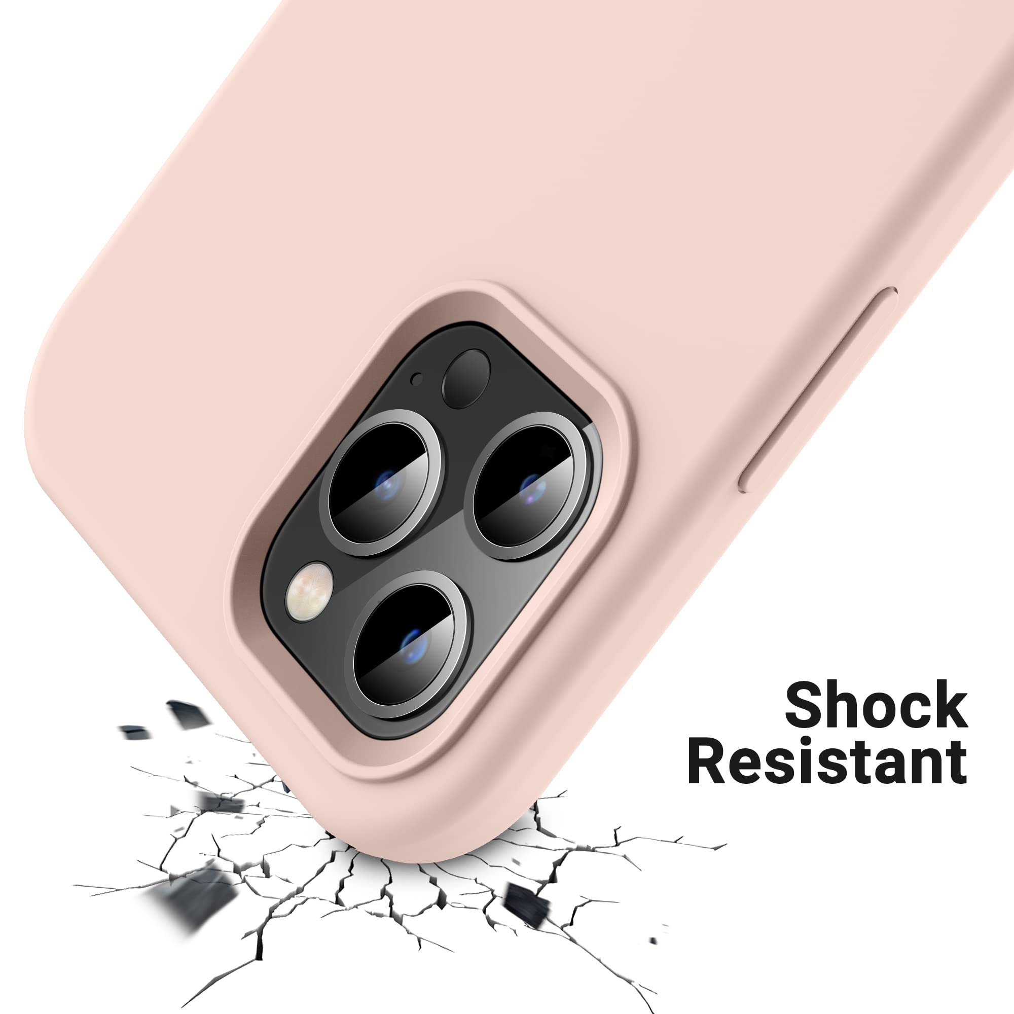 OTOFLY Premium Soft Liquid Silicone Case for iPhone 12 Pro Max 6.7 inch (2020) - Full Body Protection, Silky Smooth Touch, Shockproof Bumper Cover (Pink) | Perfect for Daily Use, Travel & Work Protection