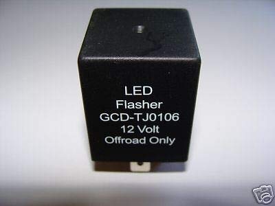 GCD Jeep TJ Wrangler 2001-2006 LED Flasher Relay - Compatible Turn Signal Blinker Module Upgrade for Off-Road & Daily Driving
