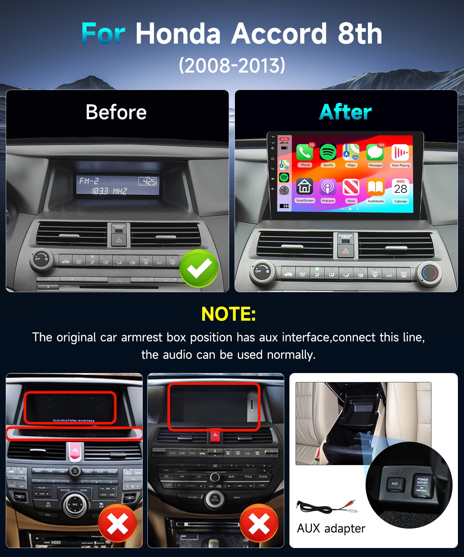 **2008-2012 Honda Accord 8th Gen 10.1