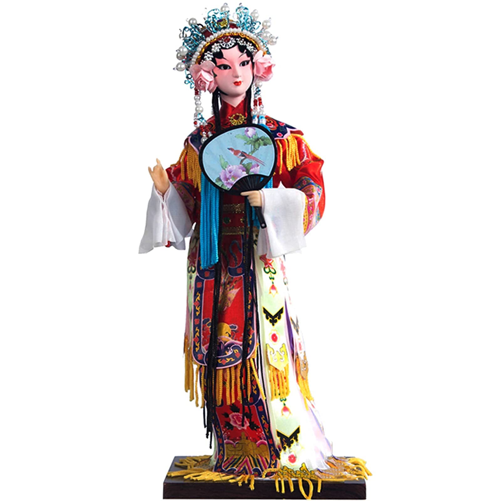 Traditional Chinese Figurines & Handcrafted Silk Dolls - Peking Opera Statues for Home Decor | Elegant Living Room & Desktop Decoration | Perfect Gift for Collectors & Asian Culture Enthusiasts | Ideal for Home Office, Bookshelf Display & Cultural Decor