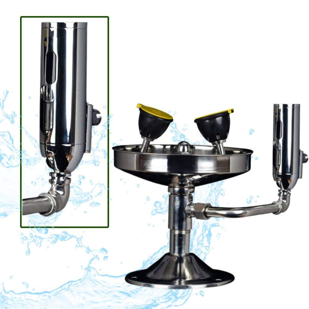Portable Emergency Eye Wash Station - 304 Stainless Steel Automatic Safety Device for Labs, Factories & Public Facilities | First Aid Equipment for Chemical Splashes & Workplace Safety