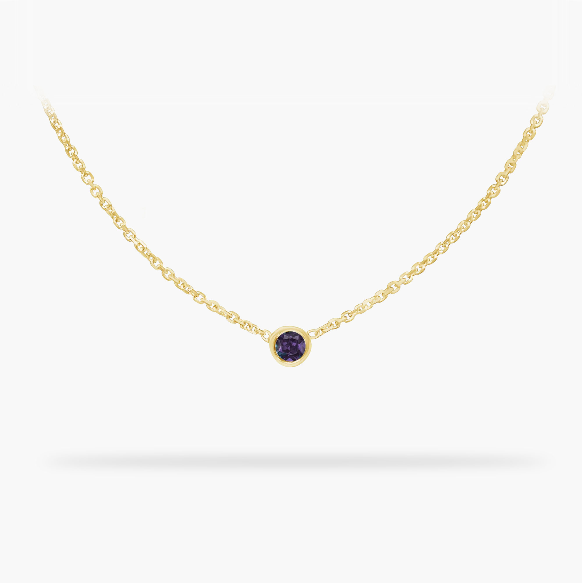 June Birthstone Necklace - 14k Gold Alexandrite Pendant for Women | Perfect Birthday Gift, Anniversary & Special Occasion Jewelry